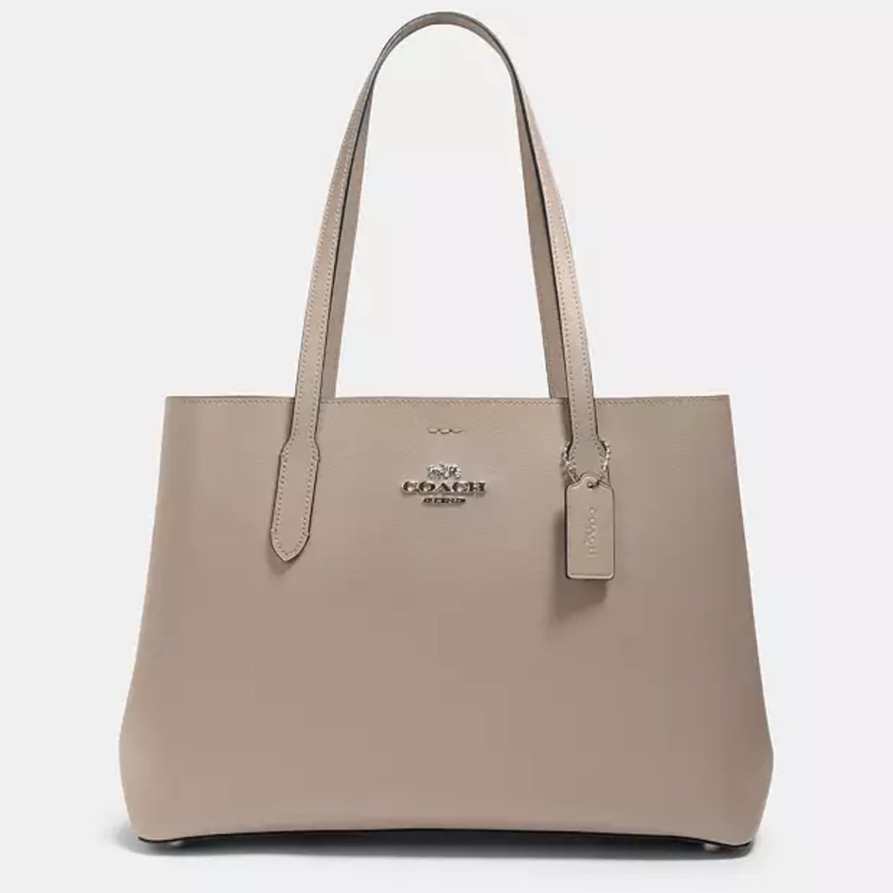Coach Large Avenue Carryall Beige Leather Tote Bag